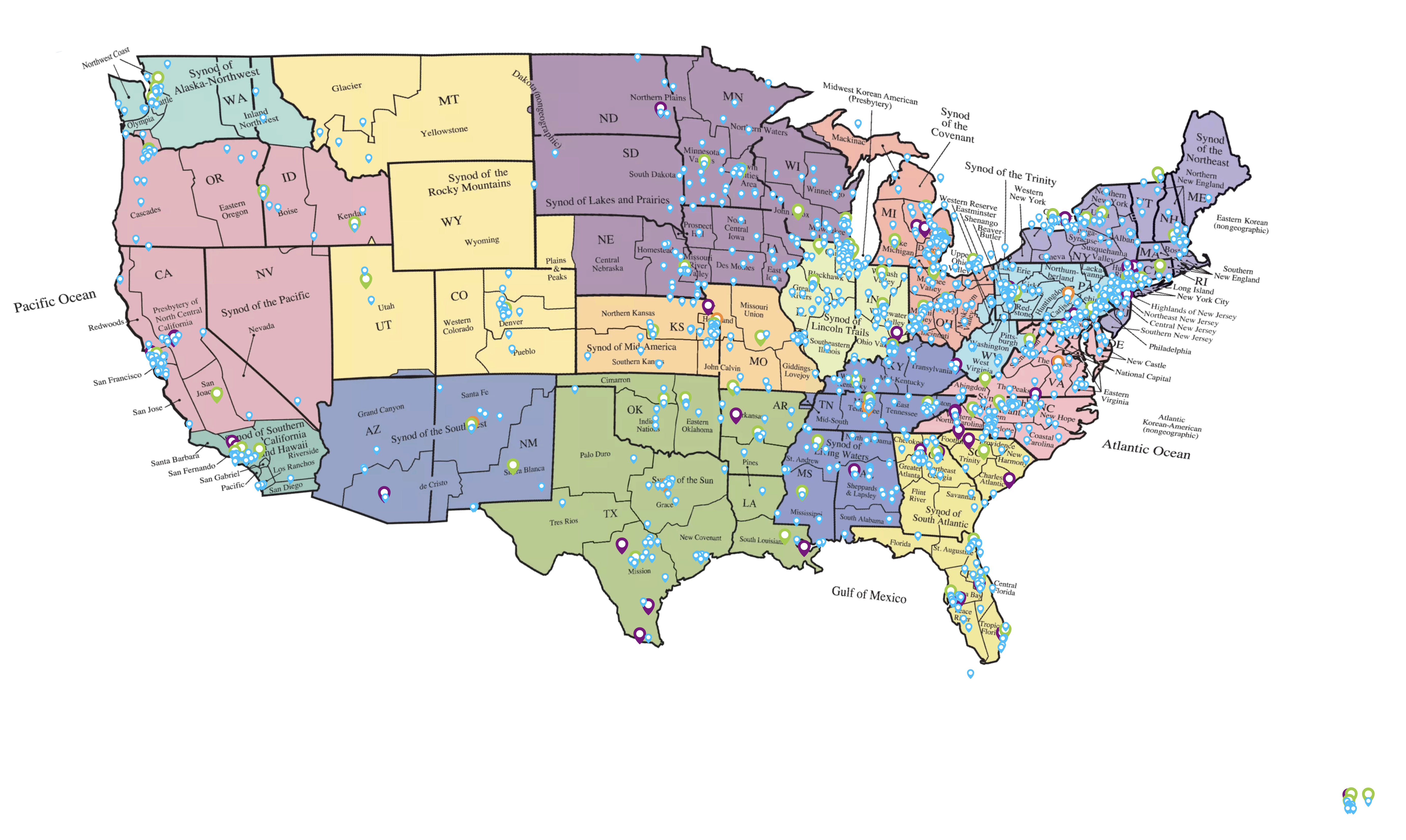 PCUSA Map